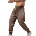 thumbnail image 1 of EGNMCR Men's Lightweight Pants, Cargo Pants Men, Linen Pants Men Men's Drawstring Elastic Waist And Solid Color Pocket Hoodie Binding Leg Pants Tracksuit Pants Men Polyester Pants, 1 of 6