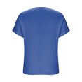 thumbnail image 4 of Liquidation! Hauts Grande Taille pour Femmes, Blouse à Manches Courtes d'Été pour Femmes, Haut Décontracté Ample Sans Manches à Col Rond, 4 of 5