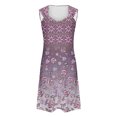 thumbnail image 4 of Penkiiy Robes pour Femmes 2024 Imprimé Marbre Col Rond Décontracté Sans Manches Robe à Bretelles Robe d'Été Babycon Sortie Décontractée Robes de Fête S Rose, 4 of 5