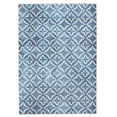thumbnail image 1 of Tapis Motif Faux Lapin Linéaire bleu & blanc de 5 pi x 7 pi, 1 of 6