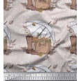 thumbnail image 1 of Soimoi Polyester Crepe Fabric Swirls & Floral Artistic Print Fabric by The Yard 42 Inch Wide, 1 of 3