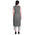thumbnail image 4 of Moomaya Kurta Sans Manches à Col Peter Pan avec Pantalon Ensemble Ethnique 2 Pcs pour Femmes, 4 of 6