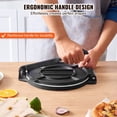 thumbnail image 4 of KFFKFF Pataconera Press, 8-Inch Dough Shaper for Tortilla and Roti, Pre-Seasoned Cast Iron Tortilla Maker, Robust Tortilladora Press with 100 Sheets of Parchment Paper, Flour Tortilla and Tawa Tool, 4 of 9