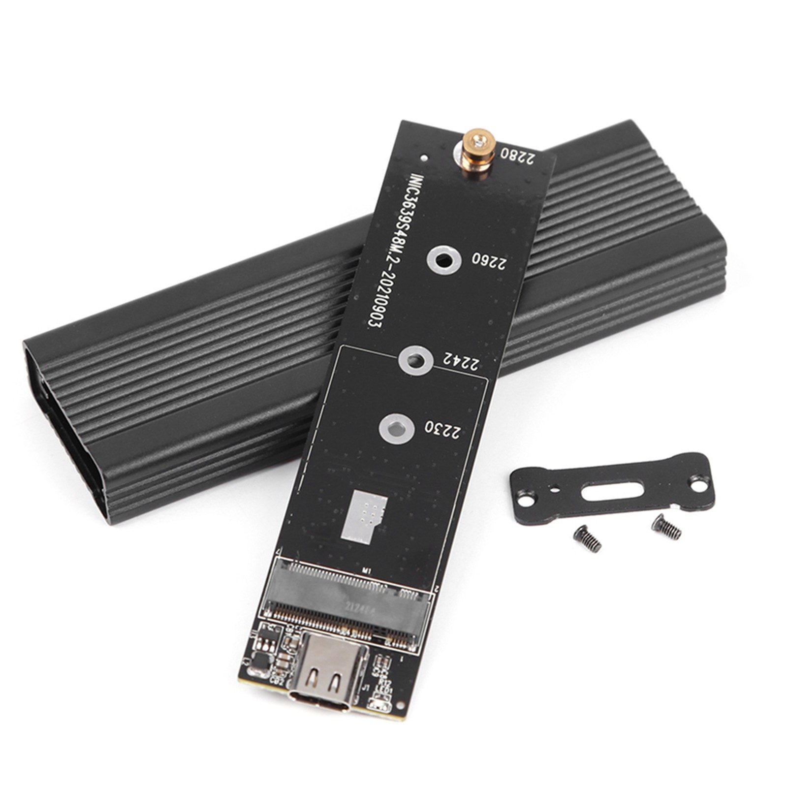 NVME SSD Enclosure, 10Gbps Type C Aluminum Case for M.2  NVME 2230 2242 2260 2280 SSD, with UASP Acceleration Protocol, for Storage Optimization