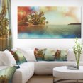 thumbnail image 1 of Plage Tropicale Sereine avec Palmiers - Impression sur Toile d'Art du Bord de Mer, 1 of 1