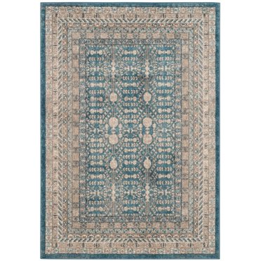 Safavieh Sofia Collection SOF376C Blue and Beige Area Rug, 4 feet by 5 feet 7 inches (4' x 5'7")