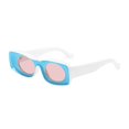 thumbnail image 1 of TIEVOSA Rectangular Retro Sunglasses Women Men Polygonal Narrow Fashion Cute Eyewear（Blue）, 1 of 4