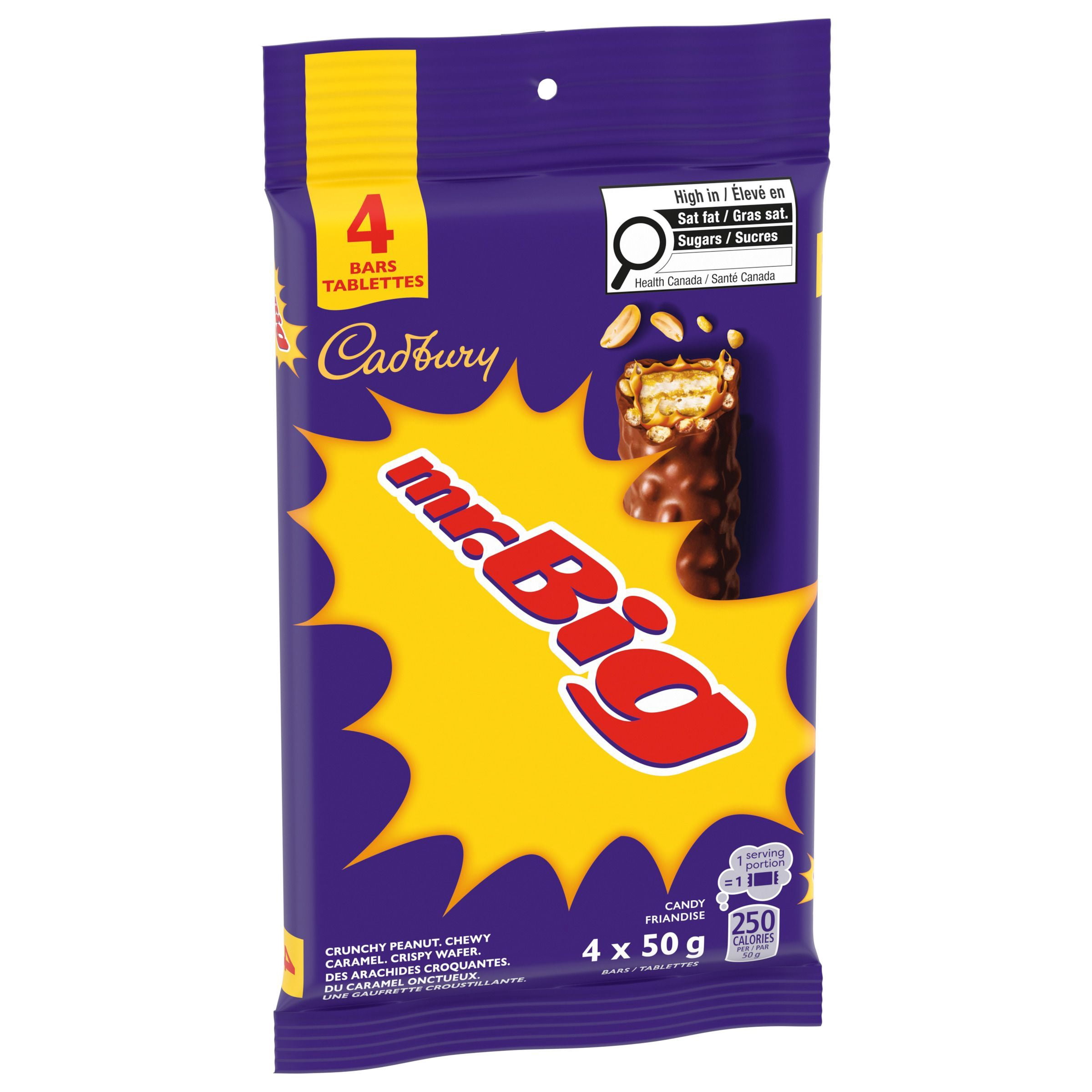 CADBURY MR. BIG, friandises à saveur de chocolat, gâterie sucrée, emballage multiple (4 emballages)