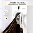 thumbnail image 2 of MARNUR Electric Heated Blanket Queen Size 84''x90'', Fast Heating with Dual Controllers, 10 Heating Levels, 10H Timers, Preheat Function - Brown, 2 of 12