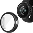 thumbnail image 1 of KOMI Compatible with Google Pixel Watch 2/Pixel Watch Screen Protector Case Frosted Matte Soft TPU Cover Full Protective Case Built-in HD Screen Film Accessories(Black,Pixel Watch1/2), 1 of 5