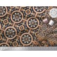 thumbnail image 3 of Soimoi polyester Crepe Fabric Damask Patchwork Print Sewing Fabric Yard 52 Inch Wide, 3 of 3