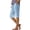 Sky Blue, variant on Thigh Society Shorts for Women White Linen Bermuda Shorts Womens Casual Loose Summer Cotton Linen Beach Shorts with Pockets White XXL