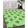 thumbnail image 3 of Ahgly Company Tapis Rond Lavable en Machine Intérieur Vert Jade Transitionnel, 5 Pieds Rond, 3 of 7