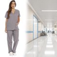 thumbnail image 4 of Women's Scrub Sets Six Pocket Medical Scrubs (V-Neck with Cargo Pant), 4 of 5