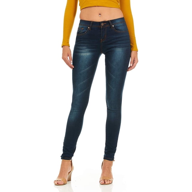 Cover Girl Jeans juniors plus size Perfect Mid Rise Comfy Skinny Jeans khaki black or blue