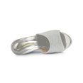 thumbnail image 4 of BLISSFUL STEP Sandales à Talon Compensé à Paillettes pour Femmes, Mules à Plateforme à Bout Ouvert Argent 5,5, 4 of 7