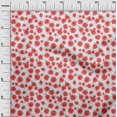 thumbnail image 3 of oneOone Coton Cambric Tissu Rouge à Fleurs Tissu pour Robe Tissu Imprimé Tissu au Mètre 42 Pouces de Large, 3 of 4