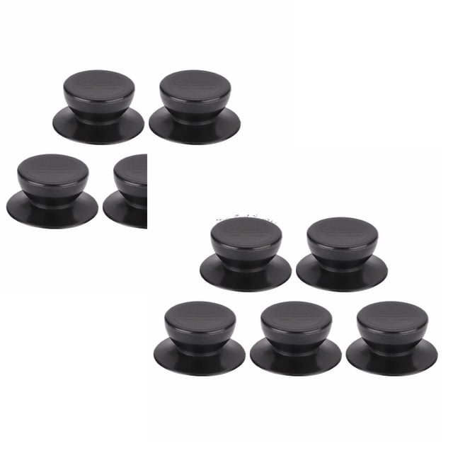 Oleegame 2PC 5pcs Easy Lifting Universal Pot Lid Knob Handle Plastic Knobs Replacement Black Black
