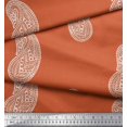 thumbnail image 2 of Soimoi Cotton Duck Fabric Paisley Block Printed Fabric 1 Yard 42 Inch Wide, 2 of 3