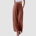 thumbnail image 2 of Women's High - Waisted Wide - Leg Chiffon Pants - Drawstring Elastic, Comfortable, Printed, Suitable for Multiple Occasions, S - XXL Sizes, 2 of 5