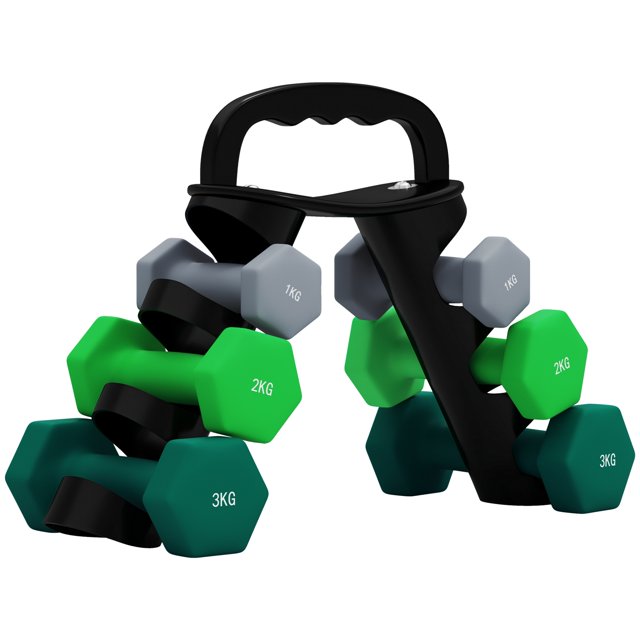 Soozier 26 LBS Hex Dumbbell Set, Adjustable Dumbbells with Vertical Rack