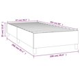 thumbnail image 4 of vidaXL Cadre de Lit Gris Foncé 100x203 cm Simple TG Velours, 4 of 5