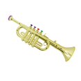 thumbnail image 2 of Lightweight Trumpet Wind Instrument Kids Children Early Education Gold, 2 of 8