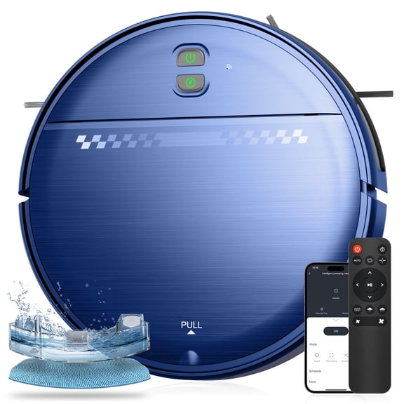 Refurbished ONSON BR151 Robot Vacuum Cleaner 2 In 1 Mop Combo 2300 Pa Suction Blue
