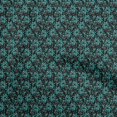thumbnail image 1 of oneOone Velvet Black Fabric Leaves Craft Projects Decor Fabric Printed By The Yard 58 Inch Wide, 1 of 4