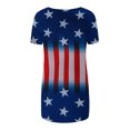 thumbnail image 5 of EQWLJWE Hauts d'Été pour Femmes Hauts pour Femmes Liquidation T-shirt Décontracté pour Femmes Jour de l'Indépendance Imprimé Col Rond Manches Courtes Pull Blouse Hauts, 5 of 5