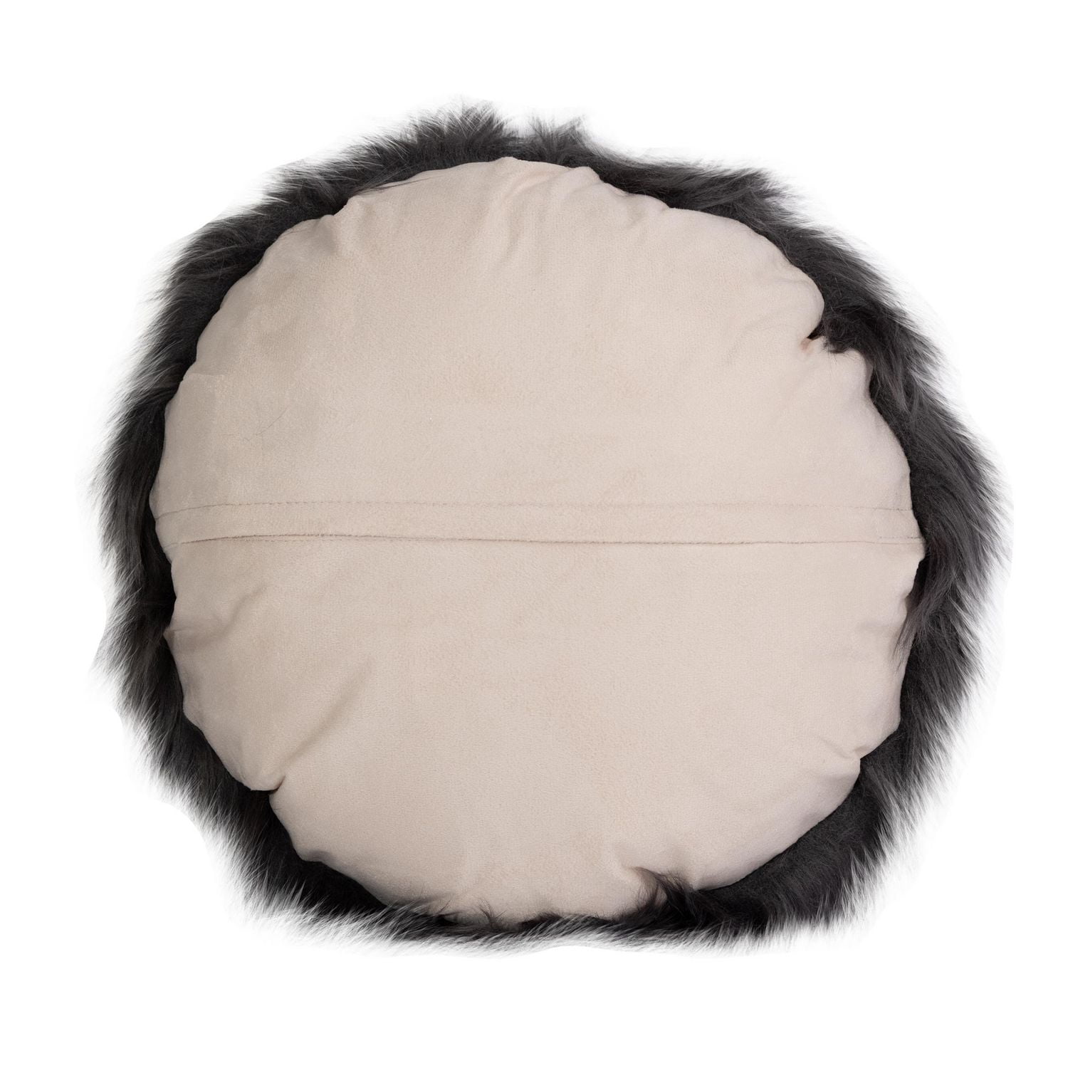 Gouchee Home Edinburgh Coussin en Fausse Fourrure 16 po Ronde 2 Pqt