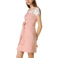 thumbnail image 3 of INSPIRE CHIC Robe Salopette en Denim Classique pour Femmes à Bretelles Ajustables, Coupe Trapèze, 3 of 7