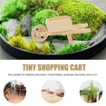 thumbnail image 3 of LABSERRON 2 Pcs Mini Wheelbarrow Decorative Models Wood for Landscape Decoration, 3 of 8