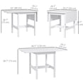 thumbnail image 2 of CoSoTower Solid Wood Kitchen Table, Farmhouse Drop Leaf Tables for Small Spaces, Folding Dining Table, White, 2 of 7
