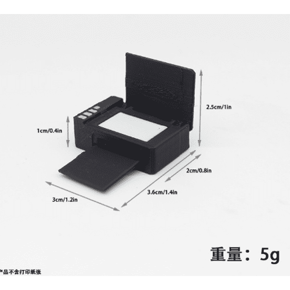 Shisuyan Miniature Dollhouse Printer Model: Tiny Office Printer For Dollhouse Work Scene Mini Desk Stationery And Miniature Electronics Decor