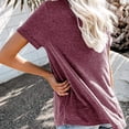 thumbnail image 3 of Casual Style Loose Short-sleeved Pockets Stitching Solid Color T-shirt Simple Natural Fashion Ladies Set Short Sleeves, 3 of 3