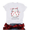 thumbnail image 2 of Meichang T-Shirts pour Femmes, T-Shirts de la Saint-Valentin, Imprimé Drôle, Hauts Mignons, Col Rond, Manches Courtes, T-Shirts de Vacances, Saint-Valentin, 2 of 4