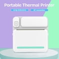 thumbnail image 2 of Imprimante Thermique Portable Format de Poche Imprimante Sans Fil Fonctionnement Simple Prise en Charge des Photos Notes Erreurs Texte Mémo Impression Vert, 2 of 7