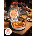 thumbnail image 2 of VEVOR Pizza Oven, 12 in Electric Pizza Maker, 1200W Electric Pizzas Cooker with Cordierite Stone, 5-Mode Temperature Control, Viewing Window for Precise Cooking, Heats up to 788 ˚F, for Home (White), 2 of 9