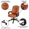 thumbnail image 4 of Flash Furniture Big & Tall Office Chairs, Brown, 4 of 5