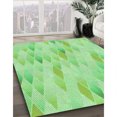 thumbnail image 3 of Ahgly Company Machine Washable Indoor Rectangle Transitional Green Area Rugs, 7' x 10', 3 of 7