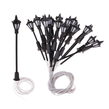 20 Pieces 7cm Model Mini Street Lights OO Scale LEDs Garden Lights 1: