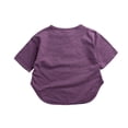 thumbnail image 4 of Hauts d'Été pour Filles, T-Shirts Classiques Coupe Ample, Manches Courtes, Col Rabattu, Volants, Col Rond, Blouse de Printemps pour Garçon 12-24M, 4 of 7