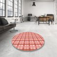 thumbnail image 4 of Ahgly Company Machine Washable Indoor Rectangle Transitional Light Salmon Pink Area Rugs, 5' x 7', 4 of 7