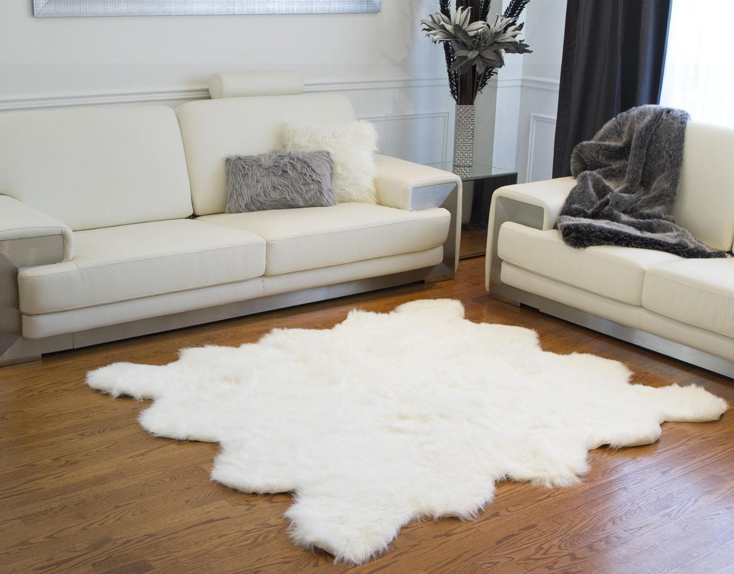 H-LUXE Gordon Faux Sheepskin Rug