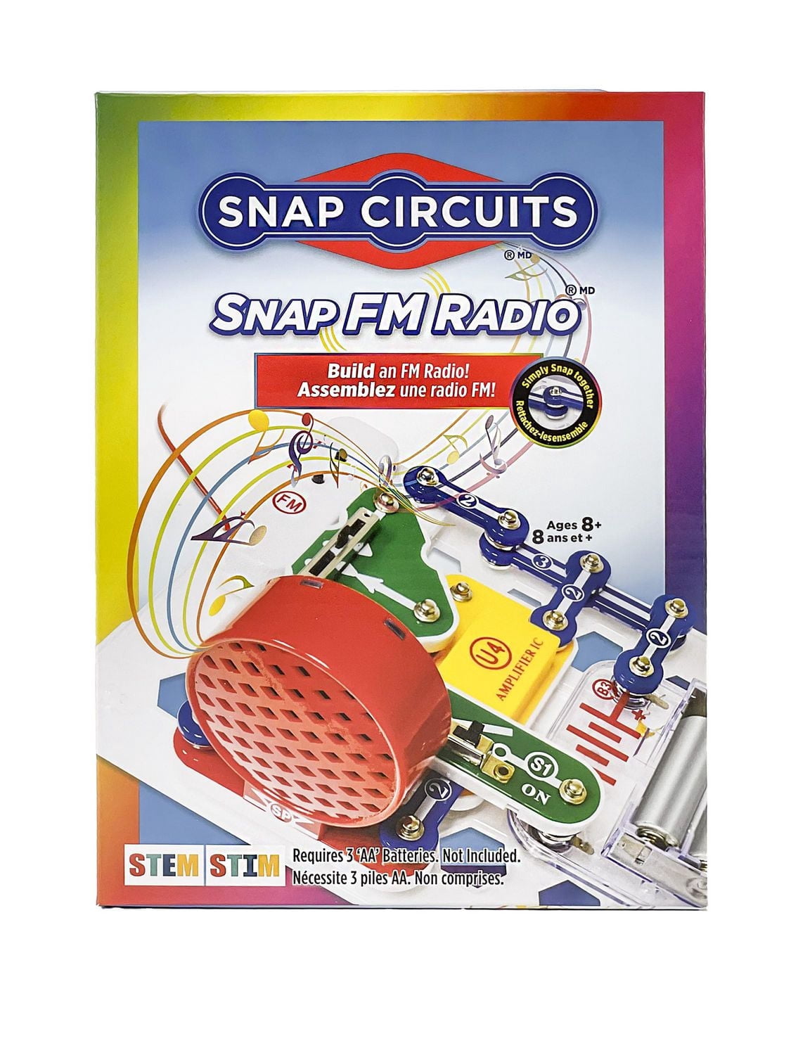 Snap Circuits® Science Stem Electronics SNAP FM RADIO (SCP12FR) 4 ...