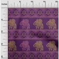thumbnail image 1 of oneOone Viscose Chiffon Fabric Floral & Elephant Block Print Fabric BTY 42 Inch Wide, 1 of 4