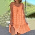 thumbnail image 2 of Kcodviy Robe pour Femmes Florale Longue Mignonne Robes pour Femmes Col Rond Ourlet à Volants Robe Ligne A Été Femmes Bretelles Spaghetti Sans Manches Courte Grande Taille Robes d'Été pour Femmes Robe Robe de Plage, 2 of 5