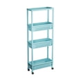 thumbnail image 2 of Étagère de Rangement en Plastique Roulante avec Roues, Chariot à Étagères Multicouches pour Cuisine, Salle de Bain, Chambre, Garde-Robe, Rangement, 2 of 6