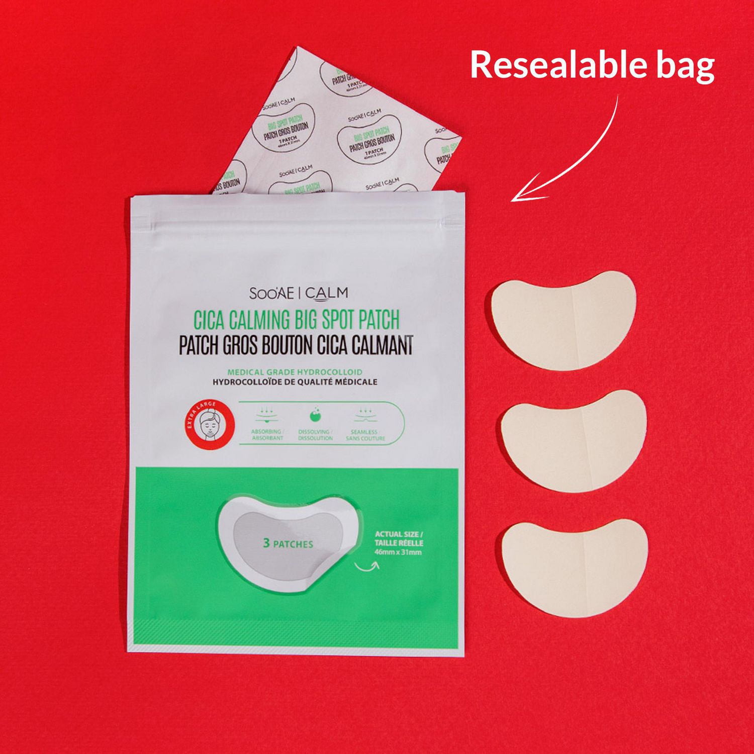 Soo'AE Cica Calming Big Spot Patch